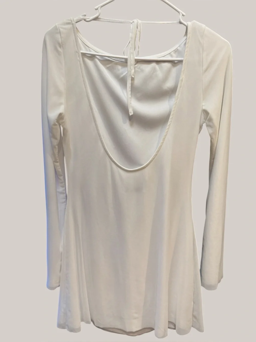Lukea Long Sleeve Mini Dress White Size US 4 EUC - Picture 2 of 13